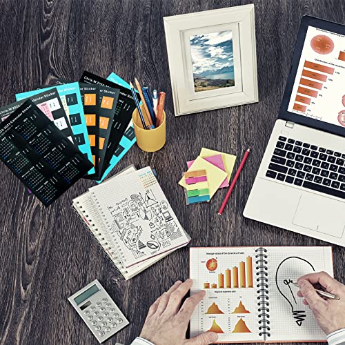 Chris.w 2023 Calendar Stickers For Bullet Notebook Journal Organizer - Monthly Calendar Tabs 16-Month(Jan 2023-Apr 2024), Planner Sticker Accessories Monthly Index Tabs Adhesive For Men Women, 4 Sets #TOP3