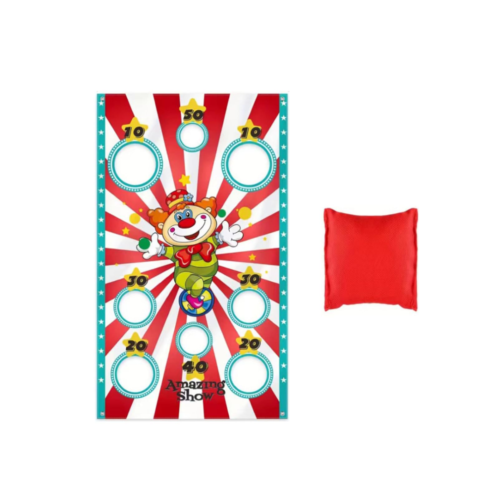 Carnival Party Backdrops Circus Party Decorations Carnival Party Banners, Photo Backdrop Props, Large Fabric Door Banners for Carnival Party Decorations and Carnival Game Curtains