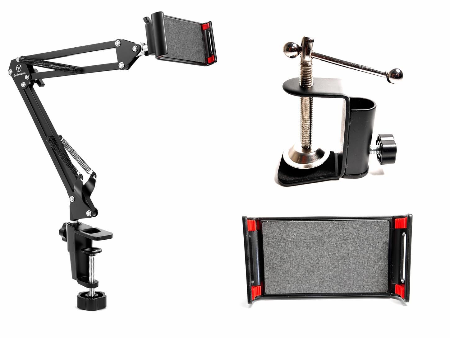 Adjustable Mobile Stand for Desk with Clamp | Overhead Arm Phone Holder for Video Recording, Online Classes & Live Streaming | 360° Flexible Long Arm | Compatible with All Smartphone-picture-13