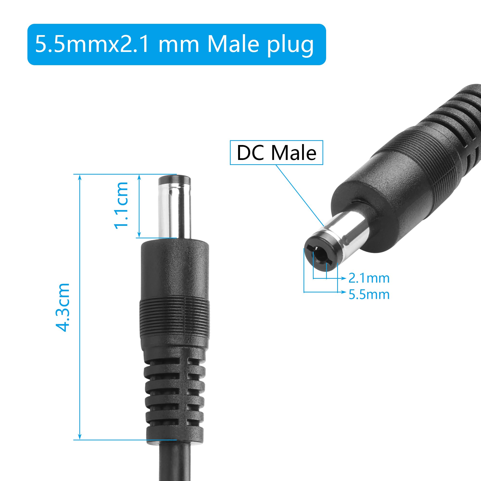 Cavo Alimentazione 12V/24V Da Accendisigari A Mini DC 5521 – 3 Metri, 18AWG, Con Interruttore Rosso E LED, Per Star//link Mini E Dispositivi GPS