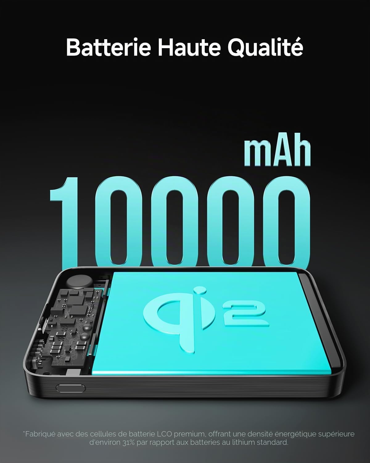 Qi2 15W Ultra-Fine Batterie Externe 10000mAh USB C PD 30W Compatible avec MagSafe iPhone 17 16 15 14 13 12 Air Plus Pro Max Power Bank Induction Charge Rapide Batterie Externe Magnétique