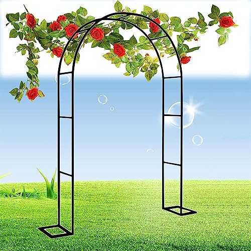 Arche Jardin pour Rosiers Plantes Grimpantes, Metal Arceau à Rosiers, Arche de Rosiers Vigne Mariage, Pergola Tonnelle de Jardin, Intérieur Extérieur Décoration de Fête,120x220x40CM