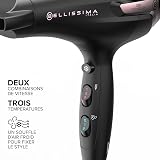 Bellissima Sèche Cheveux Ionique S9 2300W - Pour Cheveux Lisses et Ondulés - 2 Vitesses, 3 Températures, 8 Combinaisons de Flux d’Air/Température - Concentrateur + Diffuseur - Design Ergonomique - 4