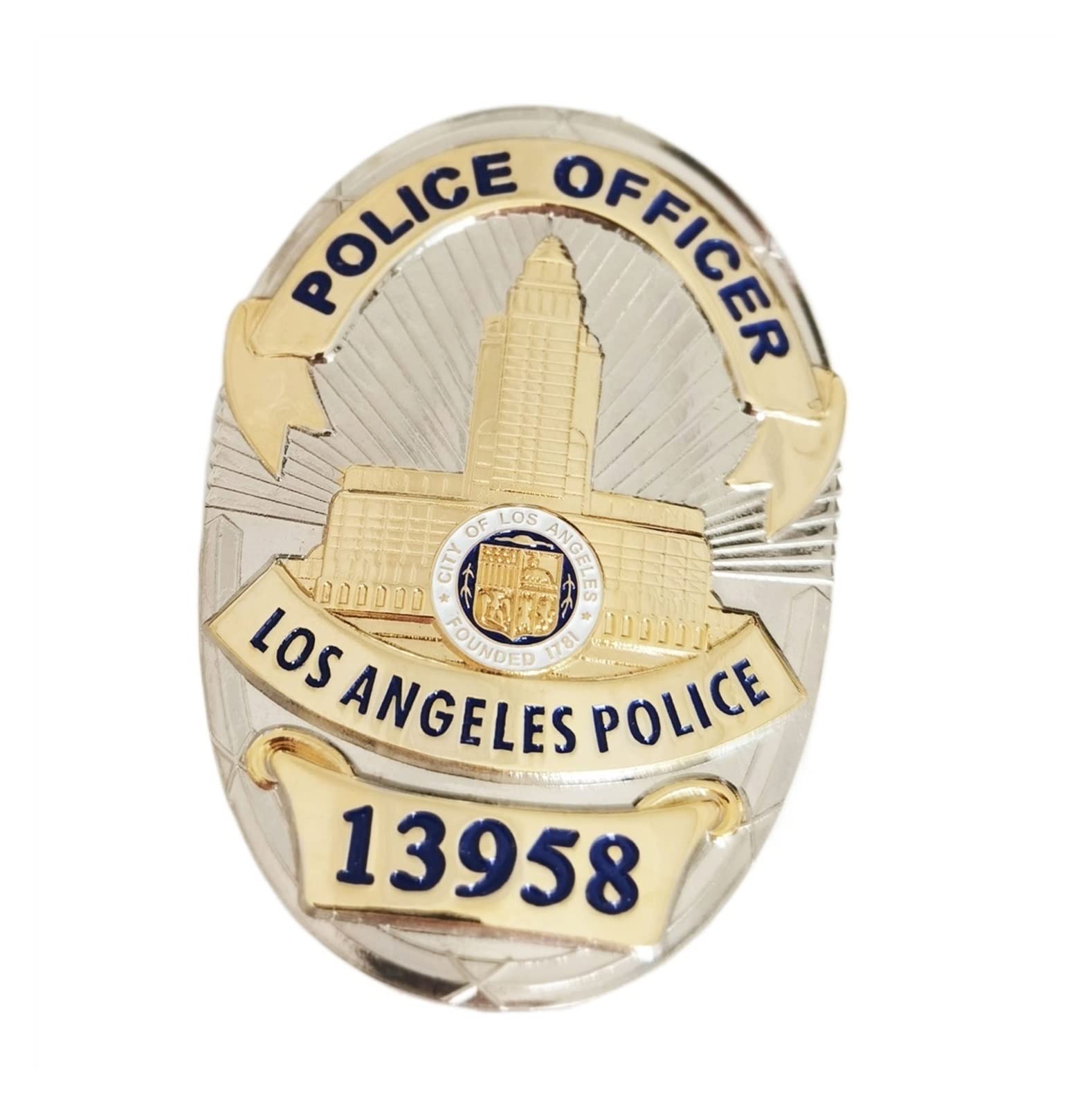 Saturey pin badge American Los Angeles badge LAPD detective badge