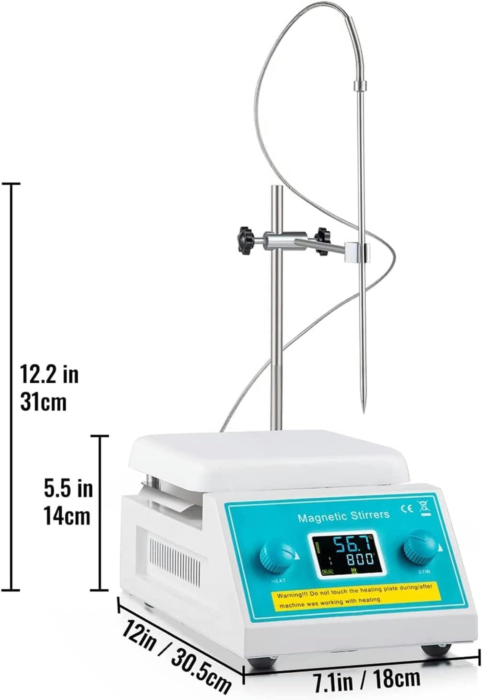 Laboratoryjny Magnetyczny Kocioł Grzewczy Z Mieszadłem, Cyfrowy Mieszalnik Magnetyczny Do Kąpieli Wodnej, Płynów Kąpielowych, 2-Litrowa Płyta Grzewcza, Mieszadł