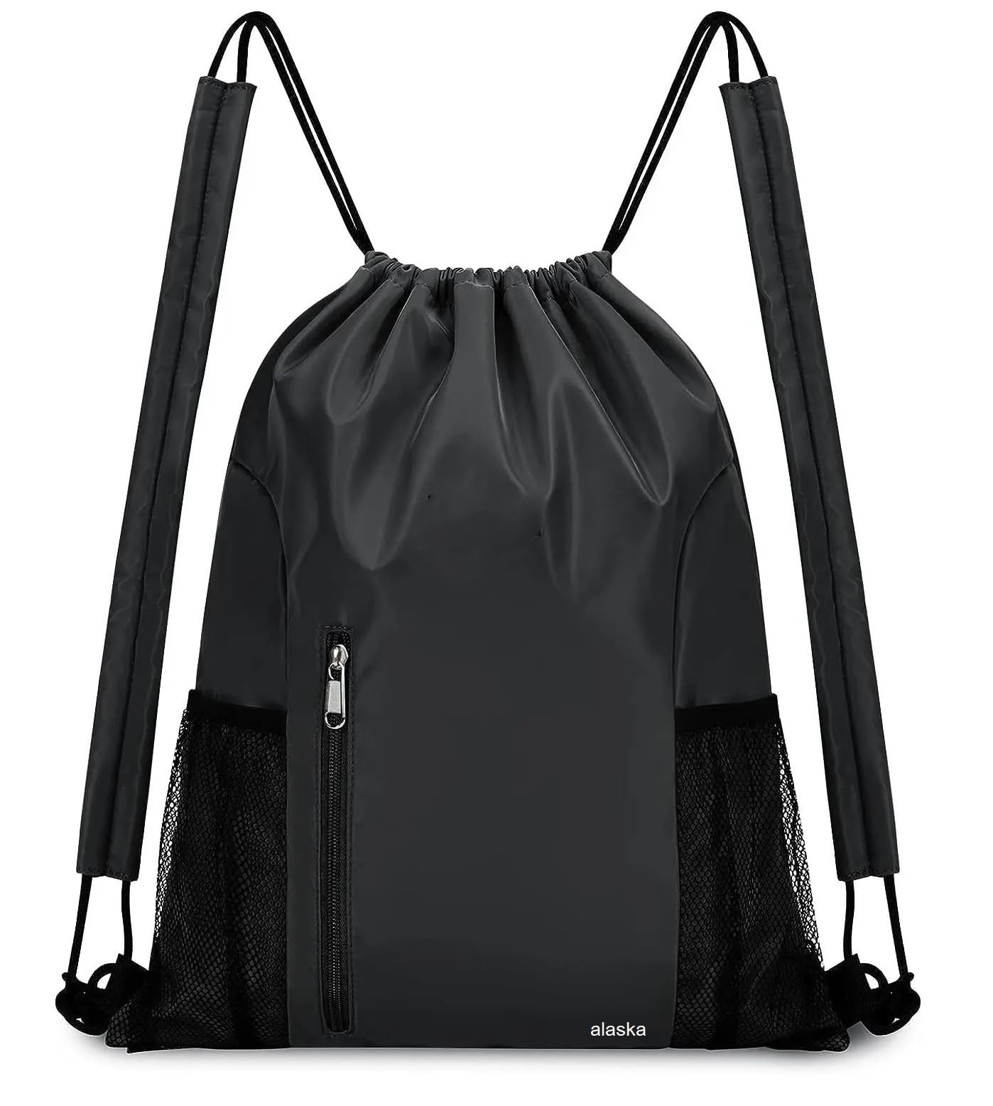 ALASKAOutdoor Sports Bag Water Sports, Gym, Traveling & School Backpack - Large Size (16 Inch x 20 Inch). Drawstring Backpack Unisex.