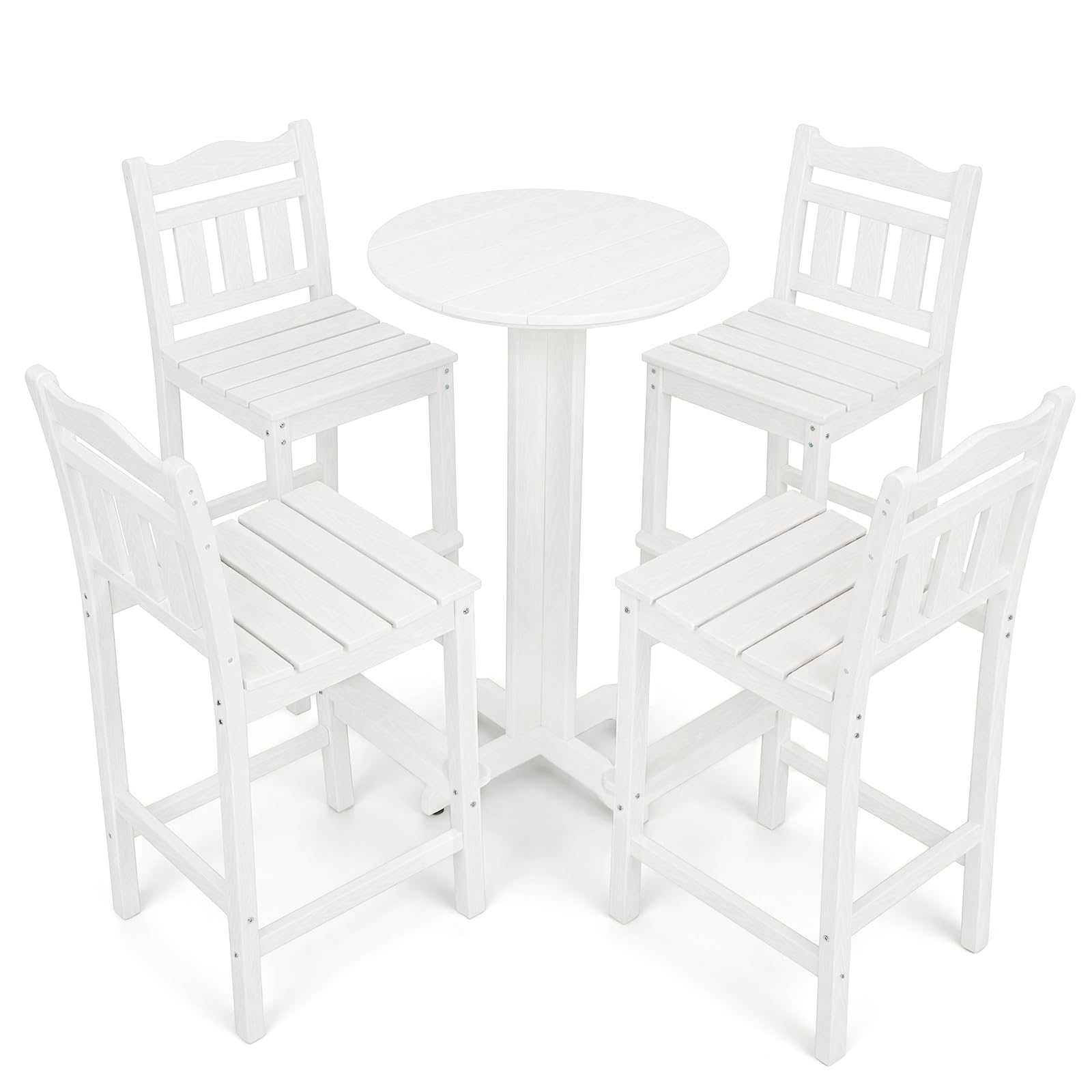 5-Piece Outdoor Bar Set, HDPE Adirondack Furniture Set