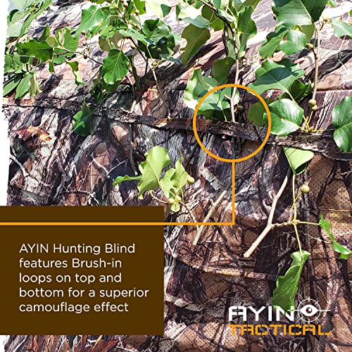 Ayin Hunting Blind See Through With Carrying Bag, 2-3 Person Pop Up Ground Blinds 270 Degree Field Of View, Portable Durable Hunting Tent For Deer & Turkey Hunting (Camouflage) #TOP2