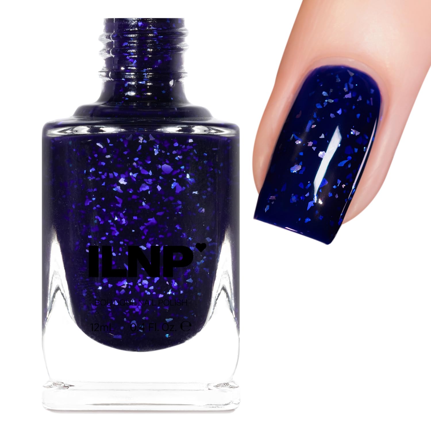 ILNP Headliner - Indigo-Based Iridescent Flakie Shimmer Nail Polish