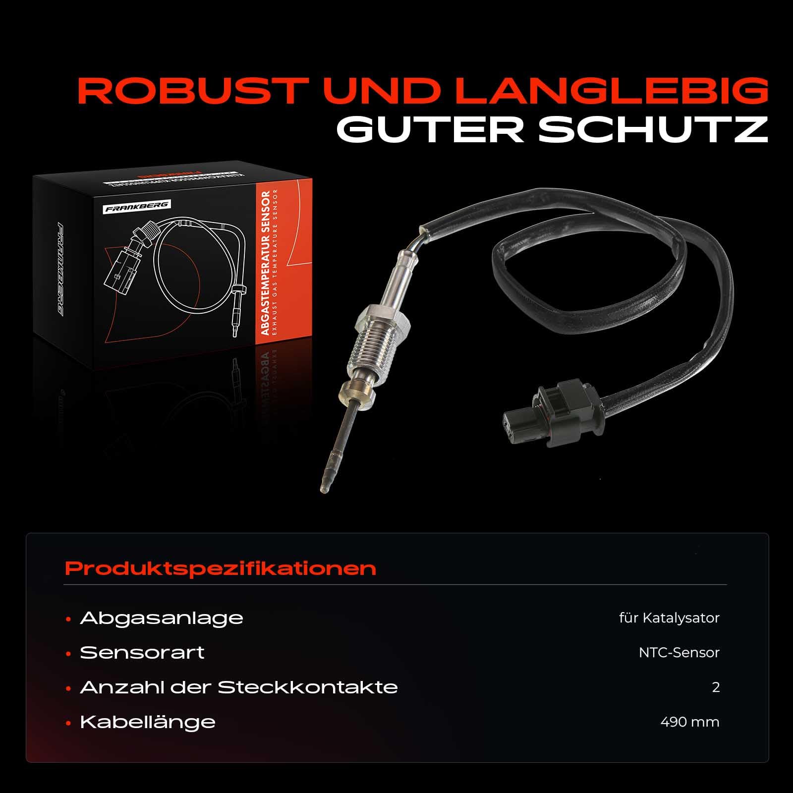 Abgastemperatur Sensor 2-Polig vor Katalysator für 1er E81 E87 E88 E82 3er E90 E91 E92 E93 5er E60 E61 F07 F10 F11 F18 X1 E84 X3 E83 F25 2004-2017 13627806254