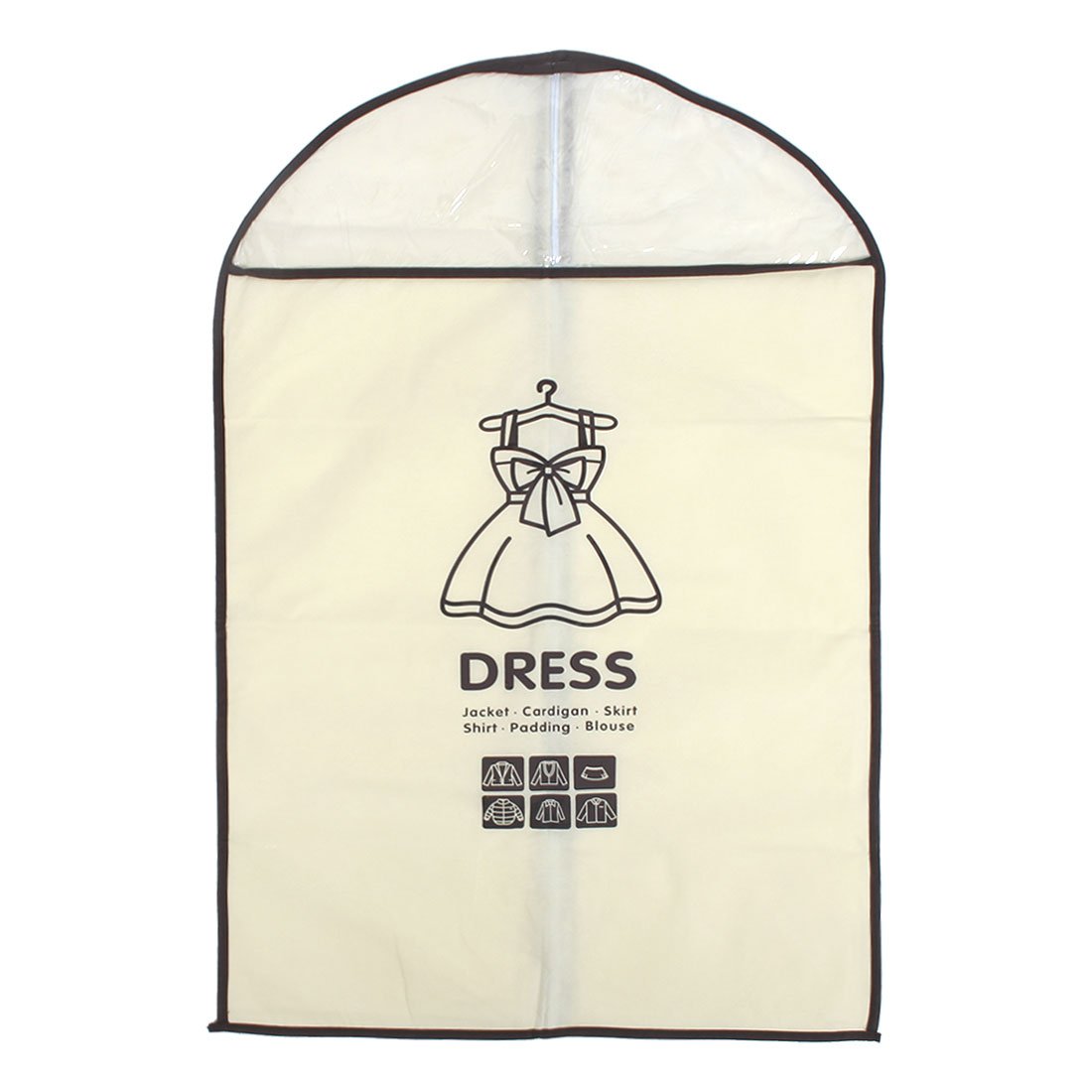 Household Garment Suit Dress Clothes Cover Storage Bag 87 x 58cm Beige id 517 bb2 bb0 501 c60