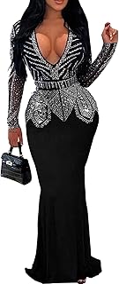 Women Rhinestone and Sequin Birthday Party Sexy Club Night Out Holiday New Years Formal Dress - Buy now
