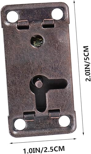 Miniatura 6 de Veemoon 2 unids Caja Maleta Cerradura de maleta Cerradura de hebilla y cerrojo Cerradura de gabinete de bronce rojo Cerradura de estilo antiguo