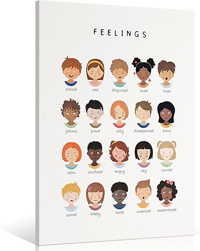 Miniatura 11 de uoyien Pósteres de salud mental para el aula de esquina calmante, sentimientos, técnicas calmantes, lienzo, arte de pared, cuadro de emociones boho