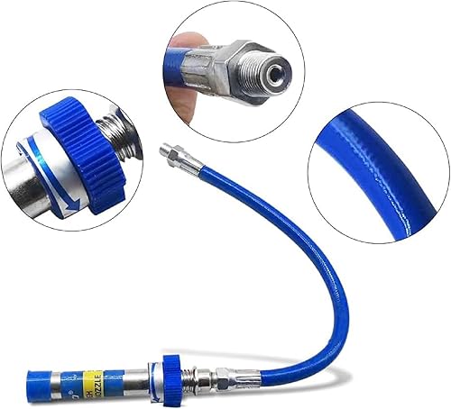 Miniatura 3 de SXAOZYRS Acoplador de grasa de alta presión, extensión de accesorios de acoplamiento de grasa de alta resistencia, adaptador de punta de pistola de