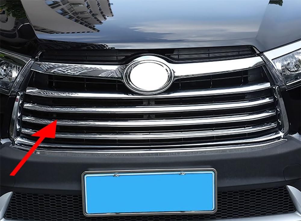 Car Accessories Fit for Toyota Highlander ABS 2014 2015 2016 Exterior Chrome Front Grill Grille Cover Trim 4PCS