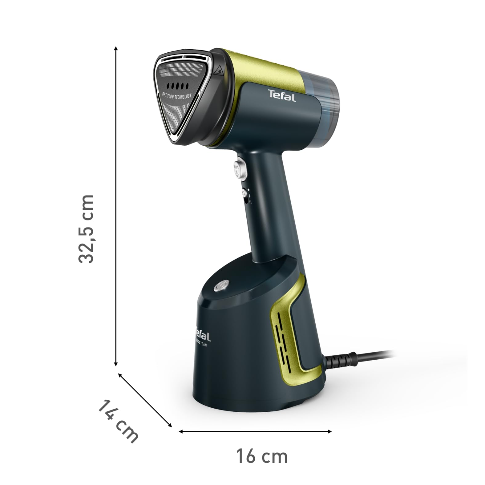 Tefal Aero Steam Dampfglätter – 1400W, Keramik-Bügelsohle, 20 g/Min. Dampf, 3 Modi & Turbo-Saugfunktion, 100 ml abnehmbarer Tank, schnelle faltenfreie Ergebnisse, für Kleidung & Textilien, Blau/Grün