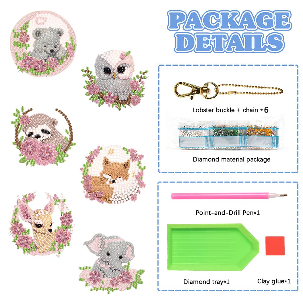 Starnearby Kit Peinture Diamant Porte-Clés - Attrape-Rêves Strass - DIY Double Face - Cadeau Créatif