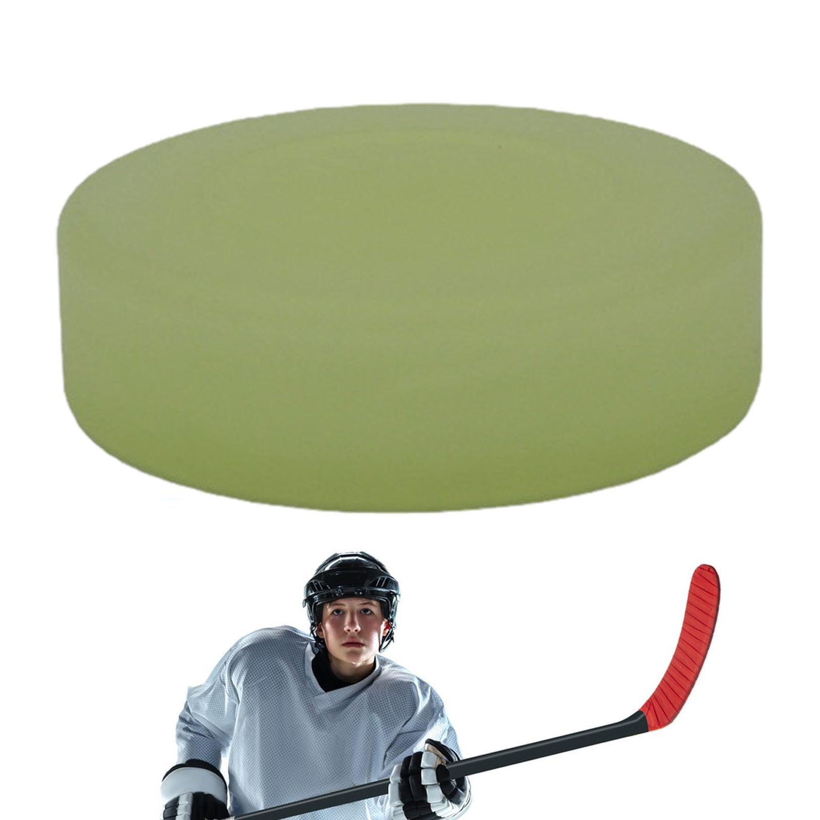 Palets de hockey sur glace phosphorescents - Balles de hockey sur glace vertes lumineuses - Balles de hockey de rue qui brillent dans le noir - Balles de hockey sur glace - Balles de sport -
