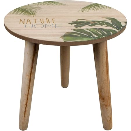 Noor Handels Gmbh Side Table Wooden Table Top Diameter 25 Cm Height 25 Cm Telephone Table Decoration Living Room Amazon De Beleuchtung
