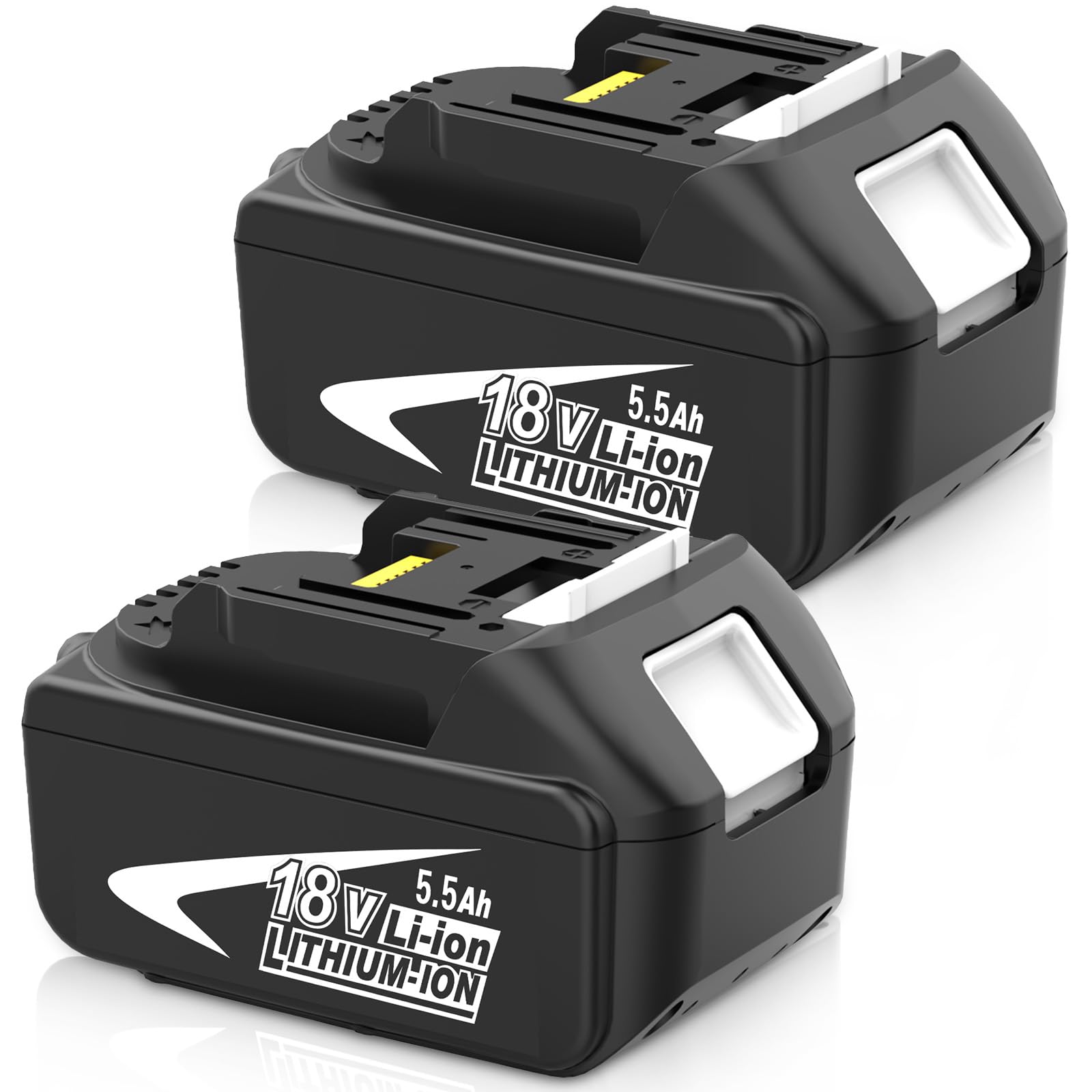 2X 5500mAh Replacement for Makita Battery 18V 5.5Ah BL1860B BL1860 BL1850 BL1830B BL1830 BL1840 BL1820 BL1835 BL1845 with LED Indicator