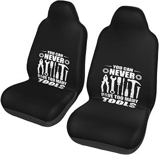 You Can Never Have Too Many Tools Automotive Seat Covers for Car SUV Front Seats Covers Set of 2