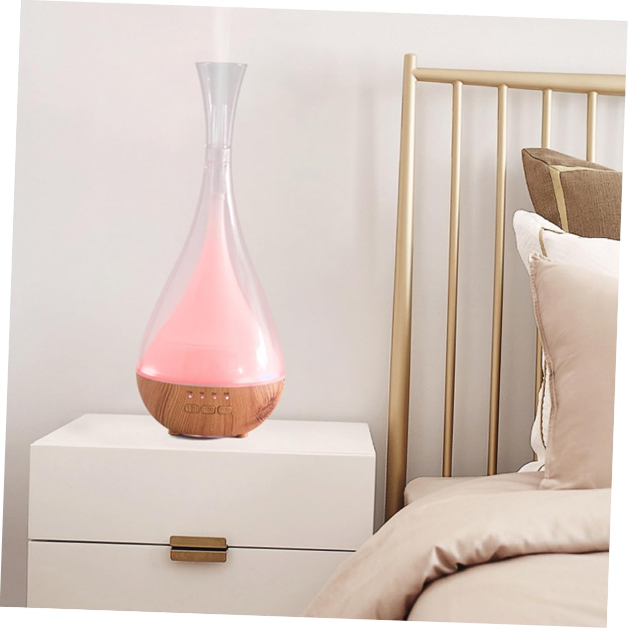 Amosfun 1pezzi Diffusore di Oli Essenziali Design Umidificatore da Casa per Aromaterapia e Profumo Decorazione Portatile Effetto Legno