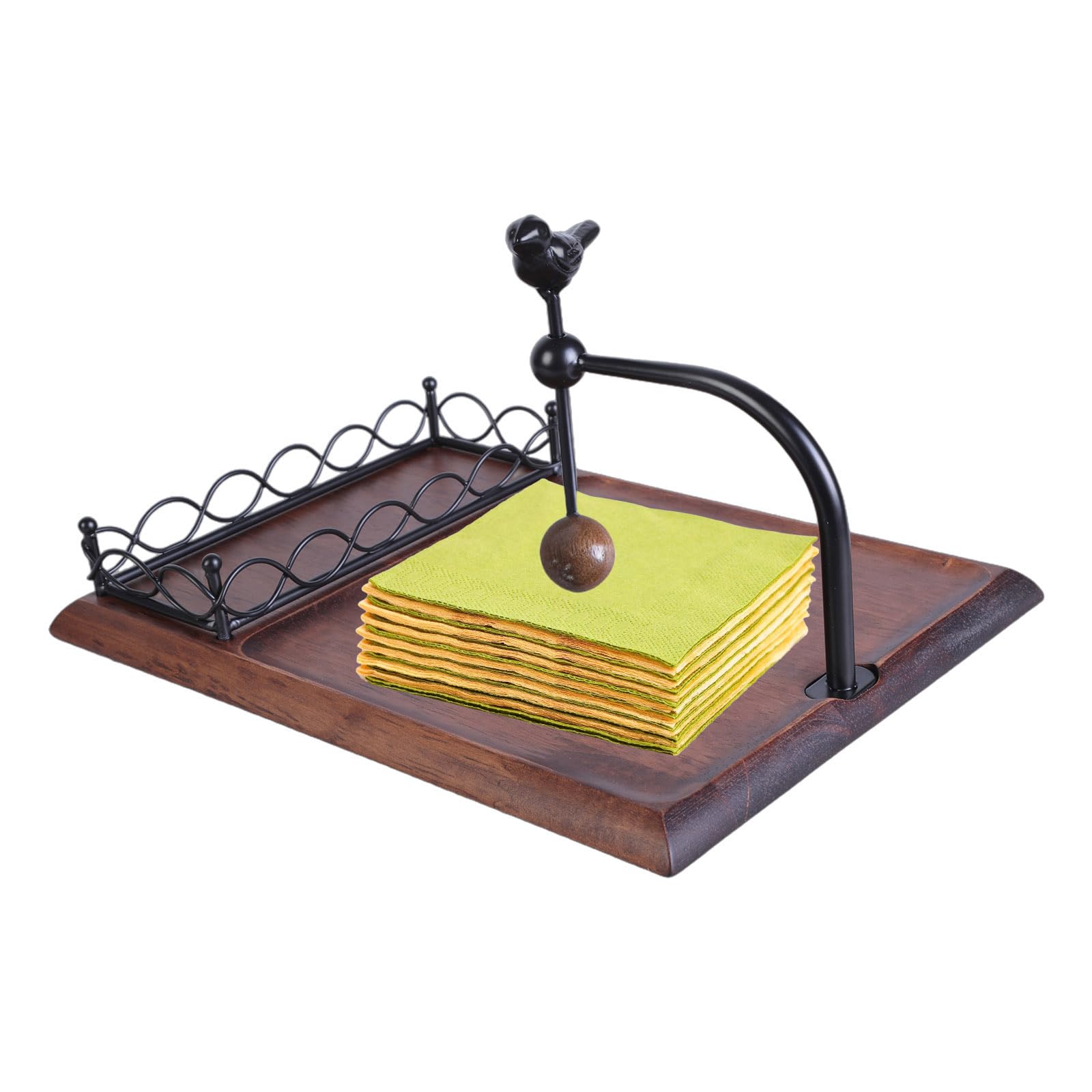 Stabiler Castes Serviettenhalter und Gewürz Organizer aus Eisen, Wohnaccessoire, Küchenzubehör für Esszimmer oder Wohnbereich, Küchenarbeitsplatten Organizer