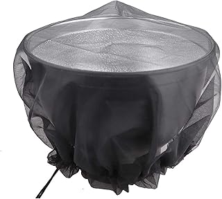 WOXCOS Mesh Cover for Rain Barrels Rain Water Collection System Buckets Netting Screen Rainwater Barrel Cover with Drawstr...