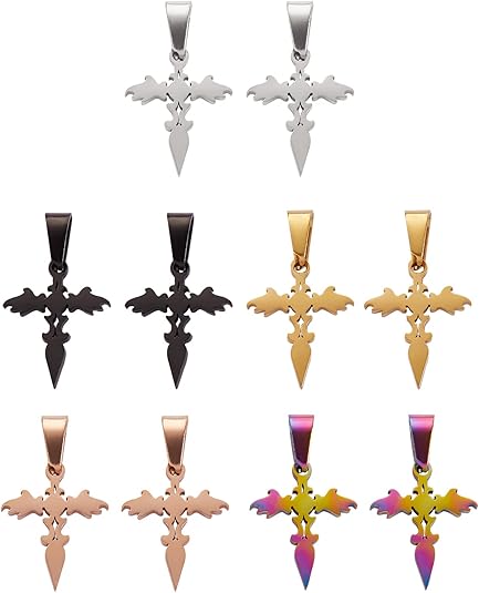 BEEFLYING Virgin Mary Sliver Charms 304 Stainless Steel Saint Paul Oval