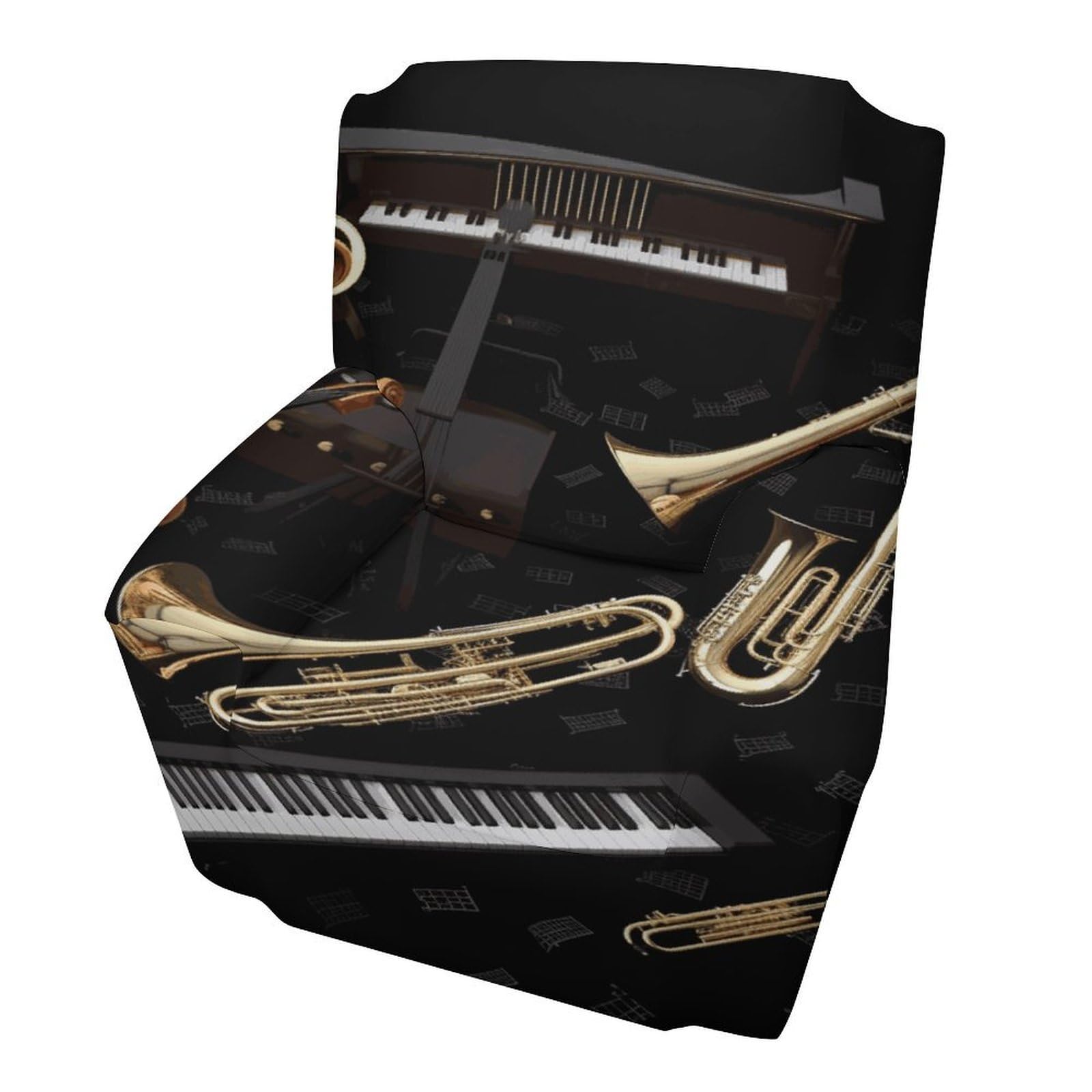 Fekiloot Style Musical Instruments Couch Cover Sofa Cover Sofa Slipcover