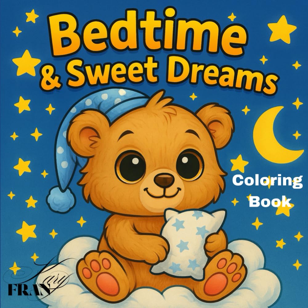 Bedtime & Sweet Dreams: Kawaii Animal Coloring Book for Adults & Teens: Adorable Nighttime Scenes with Pajamas, Cozy Bedrooms, and Dreamy Skies for ... and Relaxation (Kawaii Cozy Coloring Series)