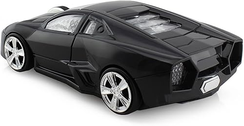 Miniatura 3 de Jinfili Ratón inalámbrico para coche deportivo de 2.4 GHz, óptico, fresco, 1600 DPI 3D USB inalámbrico para juegos para PC, laptop, Windows 10