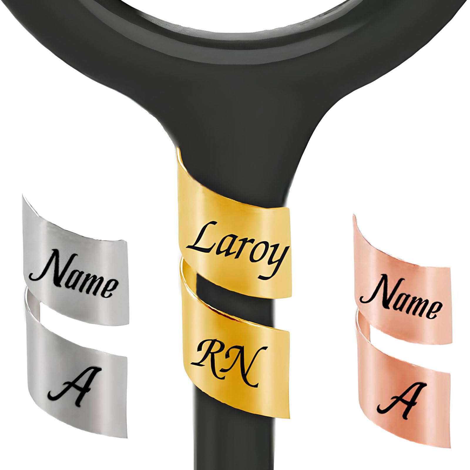 CCZUIML Custom Stethoscope Name Tag, Personalized Birthstone Stethoscope Engraved Stethoscope ID Charm Accessories,Nurses Week Gift, Graduation Gift for Doctor Nursing Student