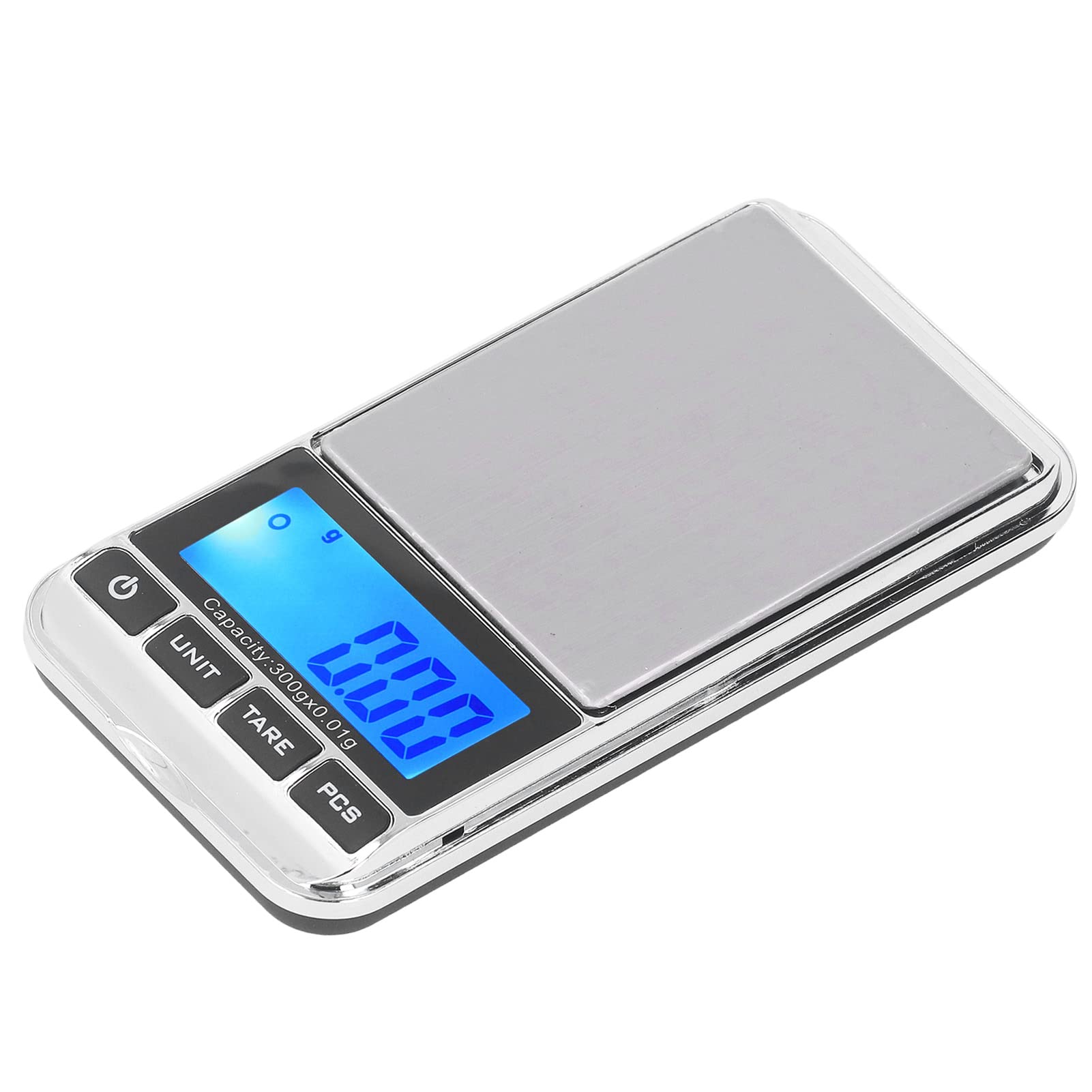 Cyfrowa Waga Kieszonkowa, Mini Kieszonkowa Waga Jubilerska z ABS z Wyświetlaczem LCD, Czujniki o Wysokiej Dokładności Duża Platforma Ważąca Automatyczne Wyłączanie w Sklepie Jubilerskim