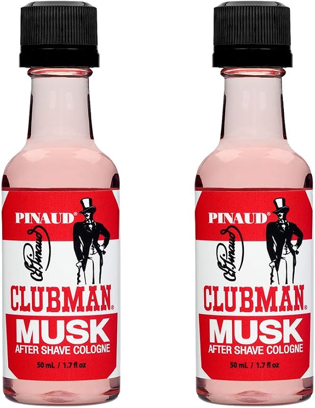 Clubman Musk Loção pós-barba com fragrância de musk, Pacote com 2