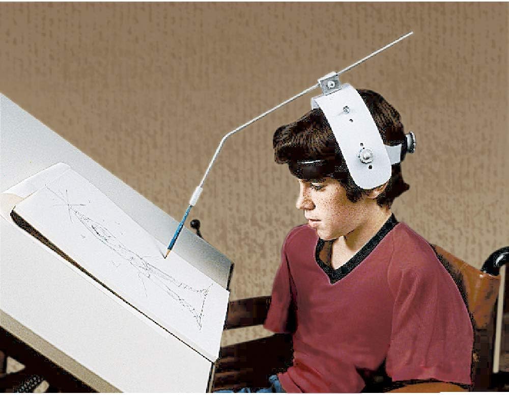 SP Ableware Adjustable Head Pointer and Keyboard Aid, Pencil Holder or Tool for Turning Pages and Drawing/Painting (718300000)