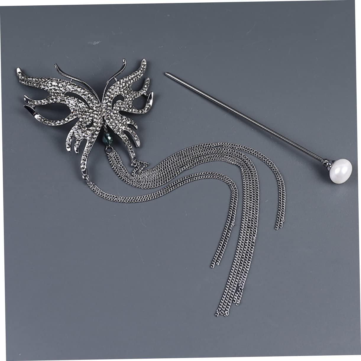 FRCOLOR 5 Pz Forcina per con perle a farfalla barrette forcine fermagli per con perle accessori per cinesi molletta tiara bastoncino per per perla