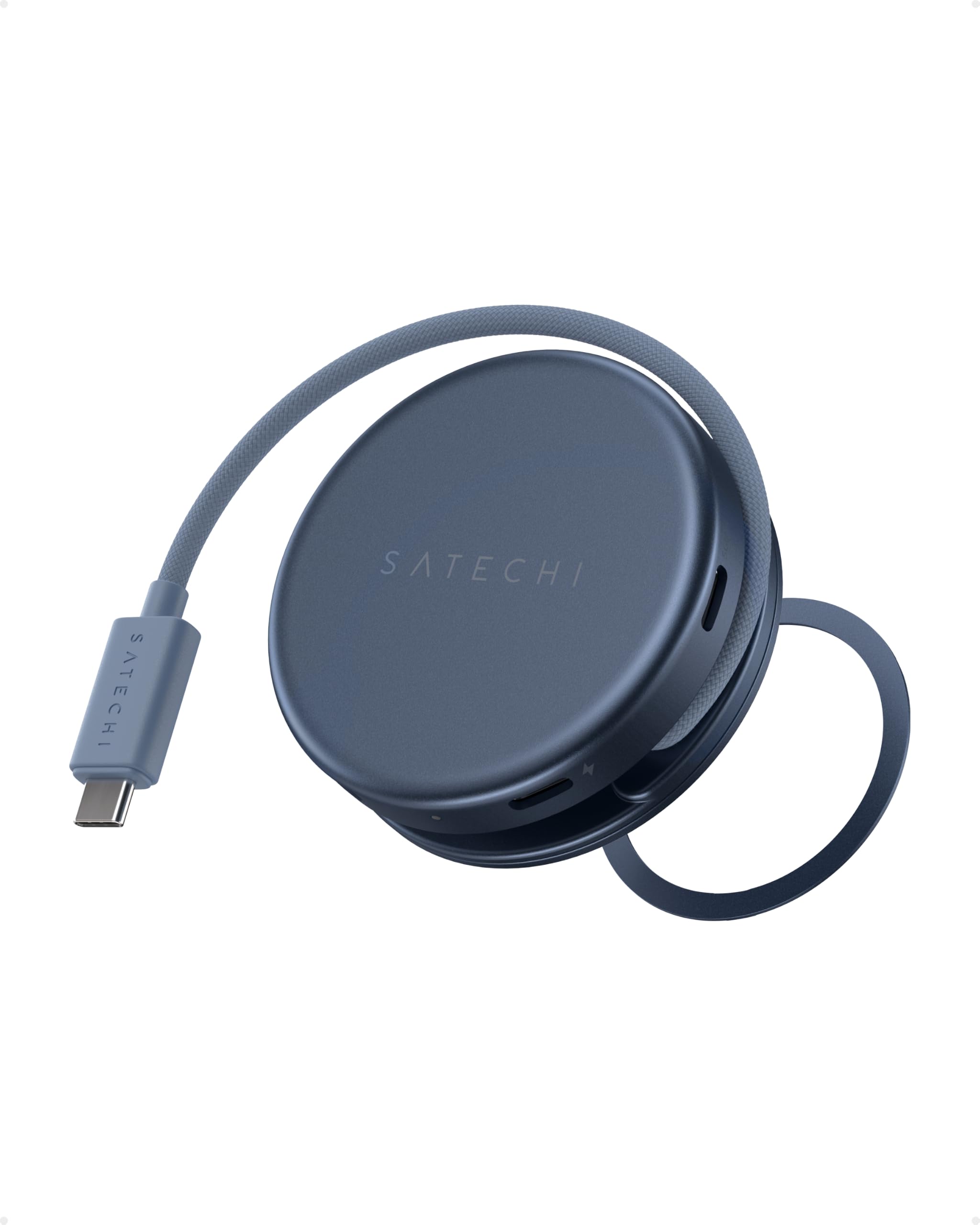 SATECHI hub USB-C OntheGo™ 5 w 1, HDMI 4K@60 Hz, indygo | PD 60 W, czytnik kart SD oraz porty USB-A i USB-C 5 Gb/s, dopasowany do MacBooka Neo