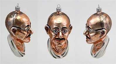 A Bit of Britain - Mahatma Ghandi - Polish Blown Glass Christmas Ornament - coolthings.us