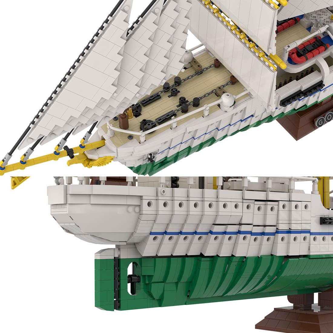 Gorch Fock - Set di mattoncini da costruzione vintage della marina tedesca, modello da collezione, per costruire ed esporre giocattoli per regali di Natale e compleanno (7599 pezzi)