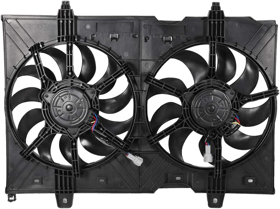 SCITOO Engine Radiator Condenser Cooling Fan Assembly Compatible with Nissan Models, for Rogue 2008-2013, for Rogue 2014-2015, OE Number: 621-161
