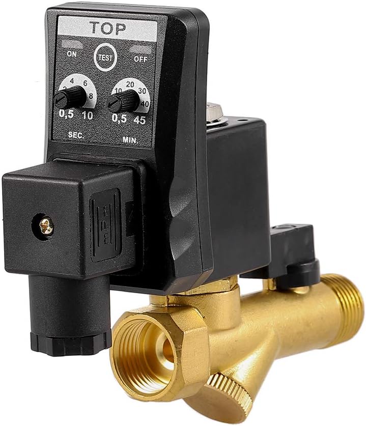 DC 24V 1/2" Automatic Electronic Timed Drain Valve for Filter Separator Dryer Gas Tank