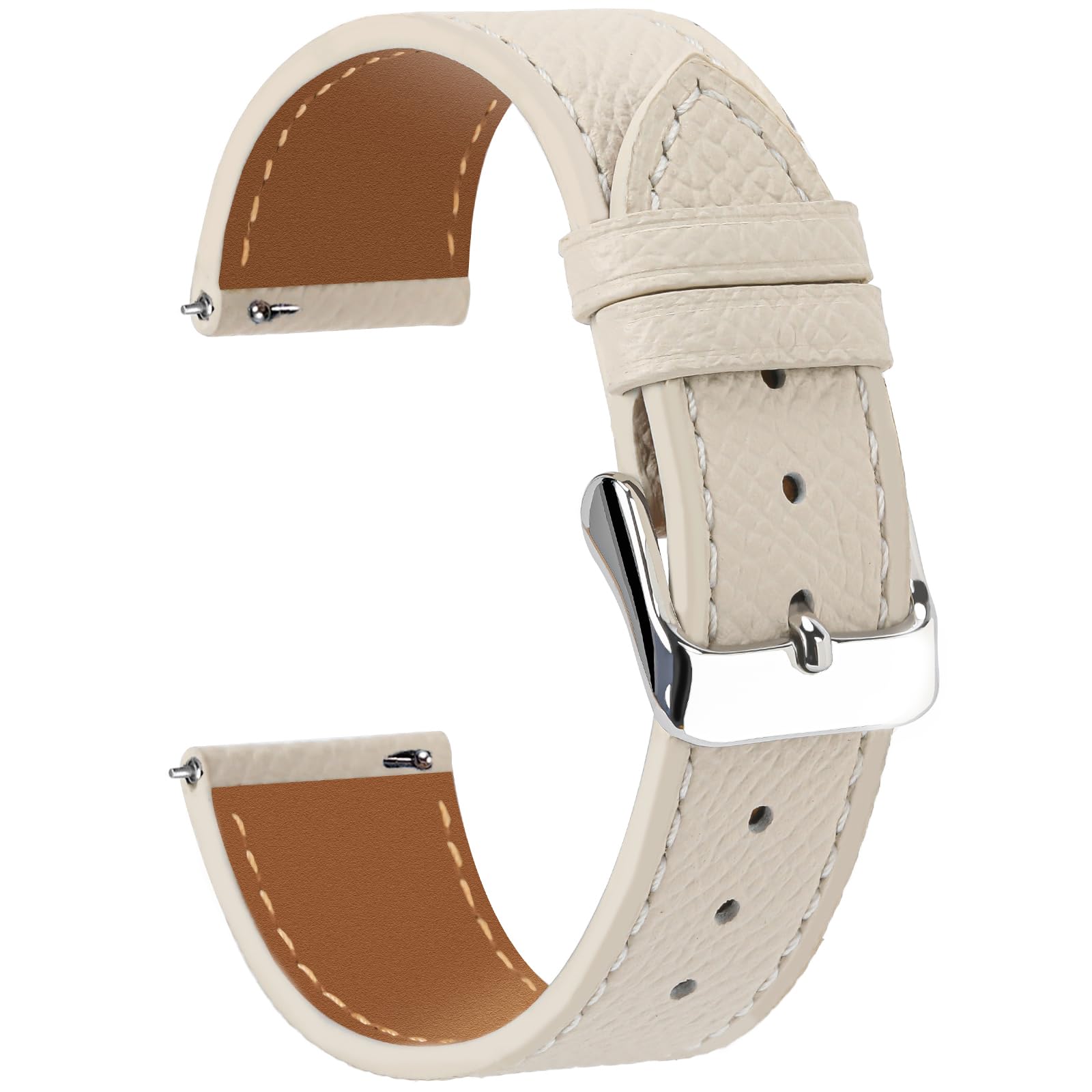 Correa de reloj de cuero de grano superior, liberación rápida, piel de becerro texturizada, correa de reloj Epsom de 0.472 in, 0.551 in, 0.630 in, 0.709 in, 0.787 in, 0.866 in, correa de