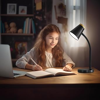 GyroVu Led Desk Lamp, Touch Dimmable Reading Lamp for Dorm Office Home [Energy Class G]