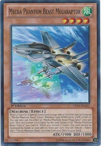 YU-GI-OH! - Mecha Phantom Beast Megaraptor (LTGY-EN021) - Lord of The Tachyon Galaxy - 1st Edition - Super Rare