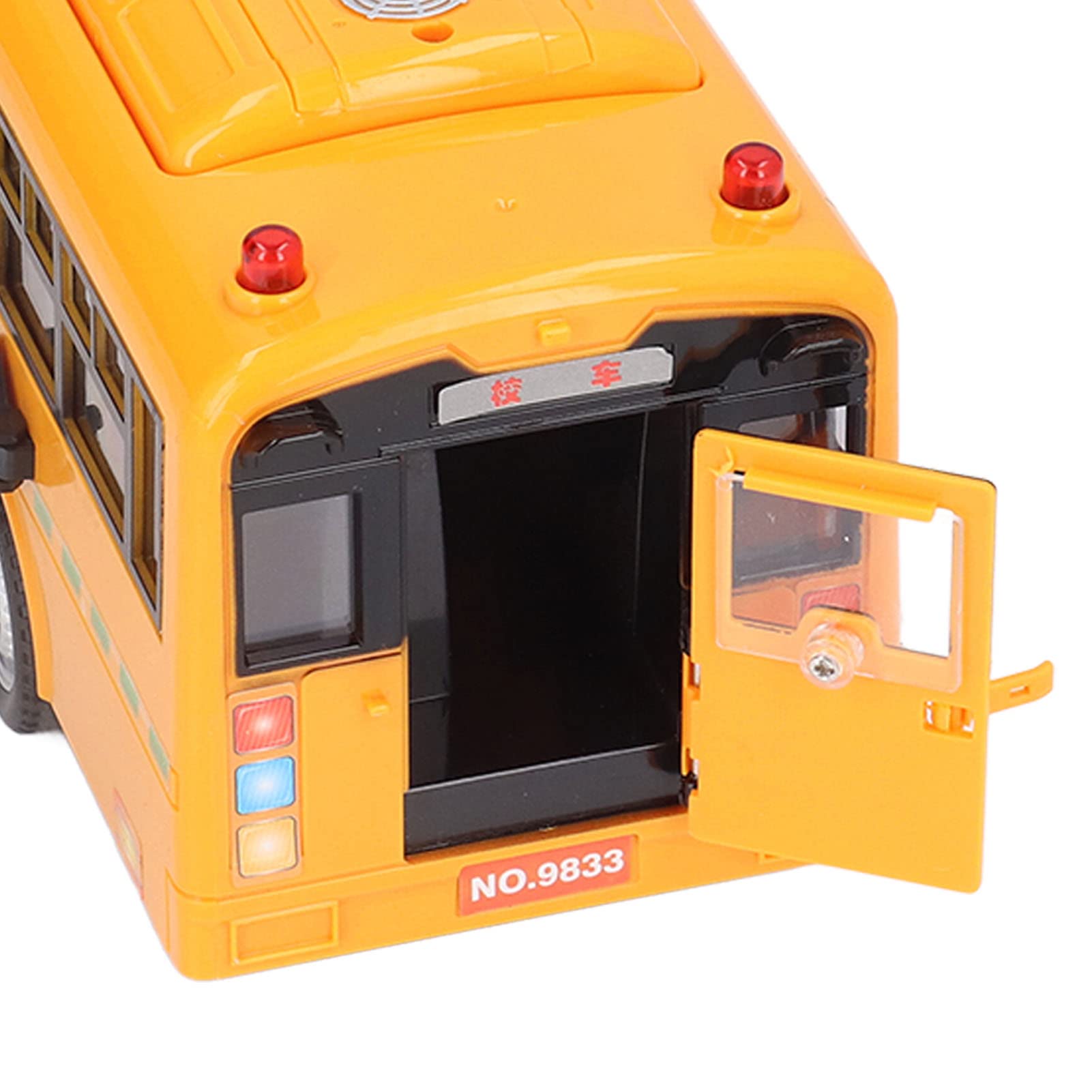 aqxreight Żółty Autobus Szkolny Zabawka Plastikowa Gra na Pojazd z Otwierającymi Drzwi Lampki Dźwięki Autobus to świetny Model Autobusu Szkolnego Toyyellow School Bus Model Toyyellow School Bus