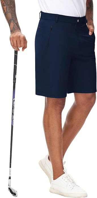Mens Golf Shorts, Dress Stretch Golf Shorts for Men Dry Fit with Pockets Hiking Casual Work 9 Inch Inseam