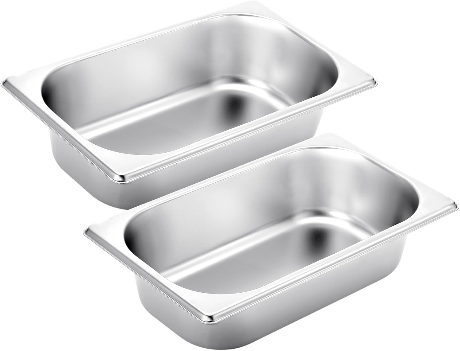 2 Pcs Loaf Pans for Baking Bread 9.5 x 5 Inch Stainless Steel Bread Loaf Pans Baking Pan Bakeware for Bread Casseroles Vegetables Dishwasher Safe