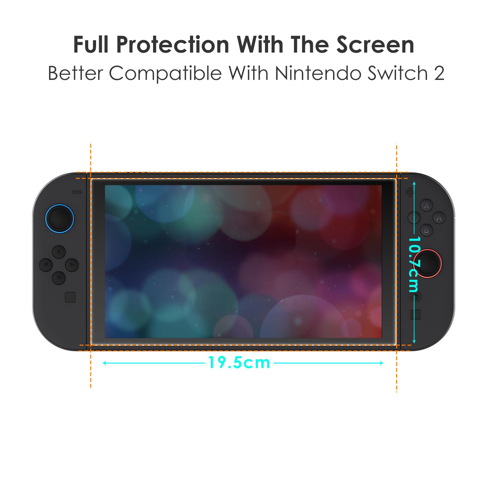 WD&CD 3 Pack Protectores de Pantalla Compatible para Nintendo Switch 2, Película Protectora de Vidrio Cristal Templado【Alta Definicion】【Anti Scratch】【Anti Bubble】